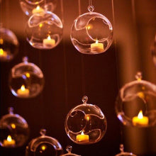 Load image into Gallery viewer, Crystal Glass Hanging Candle Holder