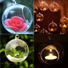Load image into Gallery viewer, Crystal Glass Hanging Candle Holder