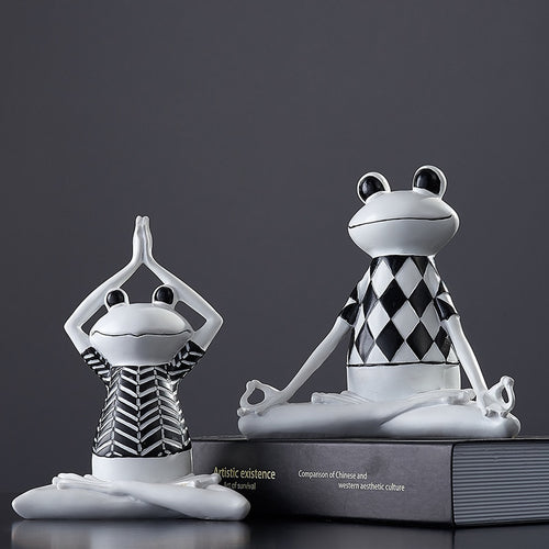 Resin Yoga Frog Statue