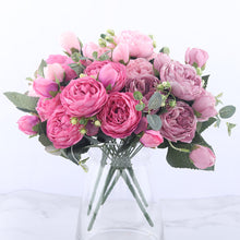 Load image into Gallery viewer, 30cm Rose Pink Peony Artificial Flowers