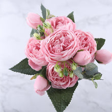 Load image into Gallery viewer, 30cm Rose Pink Peony Artificial Flowers