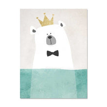 Load image into Gallery viewer, Bear Hippo Canvas Painting  Wall Pictures
