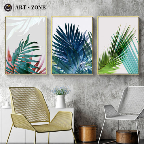 Tropical Plant Leaves Canvas Poster