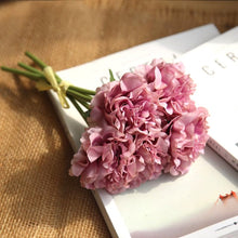Load image into Gallery viewer, Pink Silk Hydrangeas Artificial Flowers