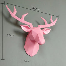 Load image into Gallery viewer, Resin Deer Head Statue  34x28x14cm