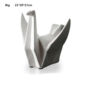 Abstract Ceramic Origami Statue