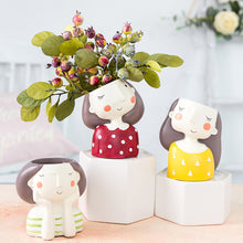 Load image into Gallery viewer, Resin Flower Vase with Artificial Plant