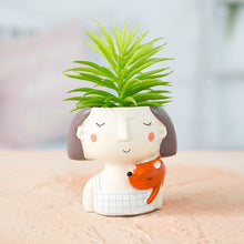 Load image into Gallery viewer, Resin Flower Vase with Artificial Plant