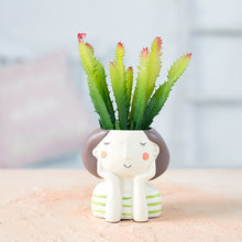 Load image into Gallery viewer, Resin Flower Vase with Artificial Plant