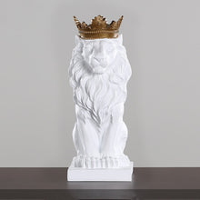 Load image into Gallery viewer, Golden Crown Lion Statue