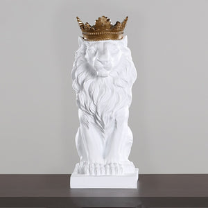 Golden Crown Lion Statue