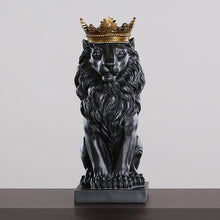 Load image into Gallery viewer, Golden Crown Lion Statue